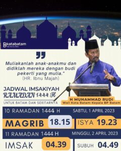 Jadwal Imsakiyah 10 Ramadan 1444 H/2023