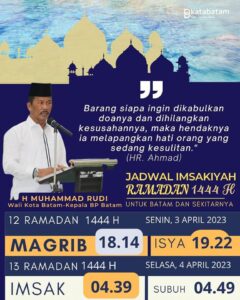 Jadwal Imsakiyah 12 Ramadan 1444 H/2023