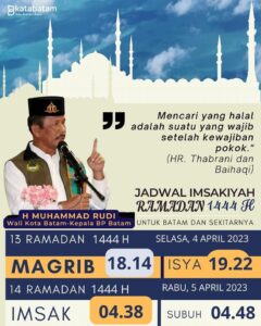 Jadwal Imsakiyah 13 Ramadan 1444 H/2023