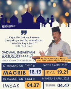 Jadwal Imsakiyah 17 Ramadan 1444 H/2023