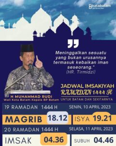 Jadwal Imsakiyah 19 Ramadan 1444 H/2023