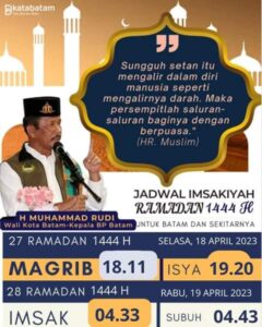 Jadwal Imsakiyah 27 Ramadan 1444 H/2023