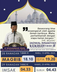 Jadwal Imsakiyah 28 Ramadan 1444 H/2023