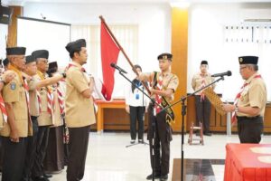 Pertama di Kepri, Kak Jefridin Lantik Saka POM Pramuka: Ayo Ikut Awasi Obat & Makanan