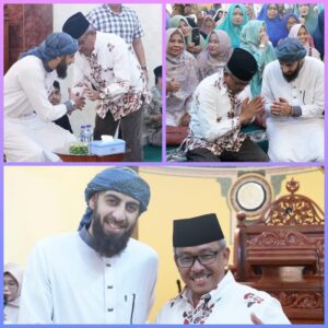 Adab Jefridin pada Ulama Syekh Anas Jaber Pukau Jemaah Halal Bihalal BKMT Sekupang