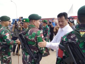 HMR Sambut Bangga Ratusan Satgas Pamtas RI PNG Kewilayahan Papua Barat