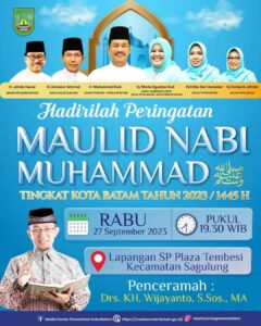 Rabu Lusa, Ustaz Wijayanto Isi Tausyiah Maulid Nabi Tingkat Kota Batam