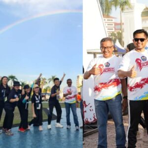 Pelangi Ikut Tersenyum saat Jefridin Sambut Para Juara Rainbow Run 2.0 di Engkuputri