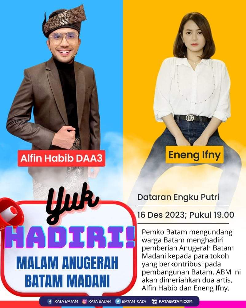 Bazar, Makan Gratis & Hiburan Artis Ibukota, Akan Meriahkan Anugerah Batam Madani Esok