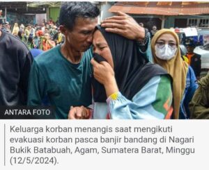 KATA FOTO: Doa untuk Sumbar, Korban Jiwa banjir Bandang dan Lahar Capai 37 Orang