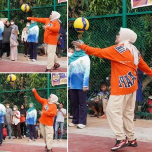 KATA FOTO: Meriah! Servis Marlin Buka Turnamen Voli Piala Camat Siebeduk 2024