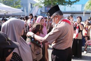 KATA FOTO: Ditandai Penyematan Pramuka Garuda, 355 Peserta Ikuti Gelang Ajar & Senam