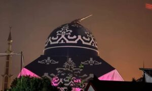 Dihantam Angin Super Kencang, Ujung Kubah Masjid Agung Batam Bengkok