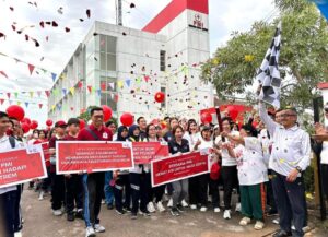 HUT Ke-78 PMI Meriah, Jefridin Lepas Jalan Santai Kemanusiaan & Launching Bulan Dana