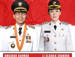 Amsakar-Li Claudia Dilantik Bersama 961 Kepala Daerah, Prabowo: Momen Bersejarah RI