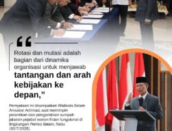 Amsakar Lantik Pejabat Baru, Sisa Jabatan yang Kosong akan Dilakukan Open Bidding