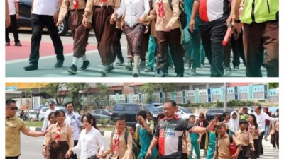 Begitu Besar Cintanya pada Anak Sekolah, Li Claudia Gandeng Murid SDN 001 Lewati ZoSS