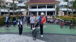 Bersepeda Lipat, Aa Gym Tiba di Dataran Engku Putri Siap Gowes World Bicycle Day