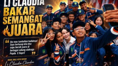 Tambahan Bonus Li Claudia, Bakar Spirit Atlet Batam Sapu Bersih Juara Popda Kepri!